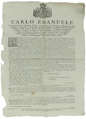(Manifesto originale del 1752) ESSENDOSI CONOSCIUTO SEMPREPIU' NECESSARIO, CHE S'ABBIA UNA PARTIC...