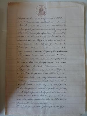 Documento "Atto Notarile - SCRITTURA PRIVATA Bagni di Lucca 20 Gennaio 1899"