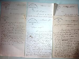 Lotto di Lettere Manoscritte "Notaio Alfredo Cherubini Bagni di Lucca Anni 1896 -1897"