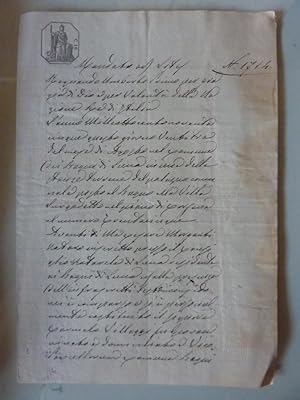 "Mandato Notarile Bagni di Lucca Anno 1895"