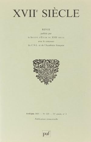 Dix septième siècle numéro 219 volume 2 - 2003