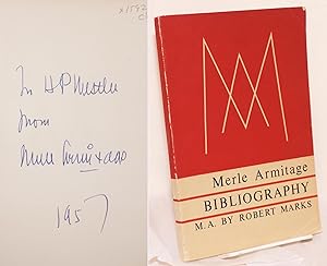 Merle Armitage bibliography (Books Written and Designed by M.A.)
