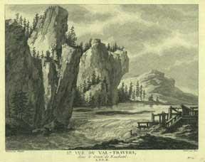 II.e vue du Val-Travers, dans le Comté de Neuchatel.