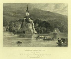 William Tell's Chapel: Lake of Geneva.