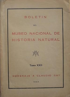 Boletin del Museo Nacional de historia natural. - Tomo XXII. Homenaje a Claudio Gay.