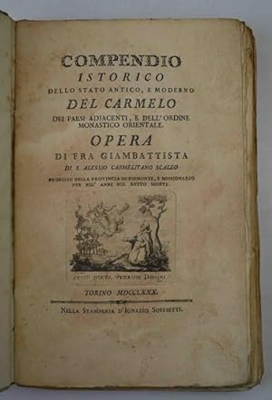 Compendio istorico dello stato antico, e moderno del Carmelo, dei paesi adjacenti, e dell'ordine ...