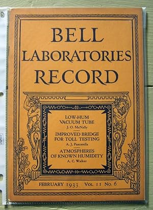 Bell Laboratories Record. February 1933, volume 11, no. 6.