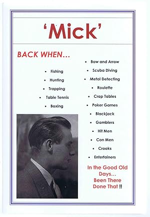 'MICK' BACK WHEN.In the Good Old Days.Been There Done That!! (His Ohio adventures)
