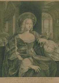 Portrait de Jeanne d'Arragon Reine de Sicile.