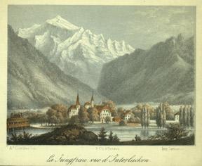 La Jungfrau vue d'Interlacken.