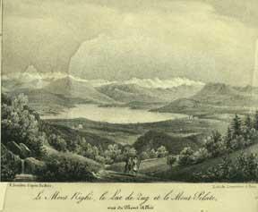 Le Mont Righi, le Lac de Zug et le Mont Pilate: Vus du Mont Albis.