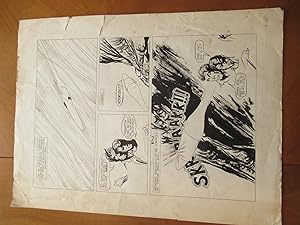 (Science Fiction Art) Original Comic Art Drawing, Probably Golden Age Or Silver Age