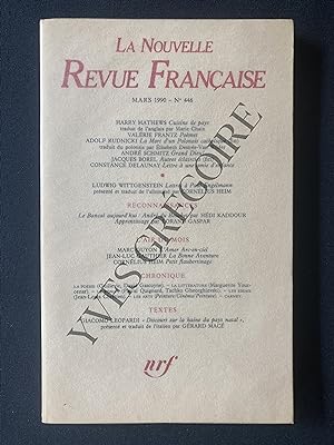 LA NOUVELLE REVUE FRANCAISE-N°446-MARS 1990