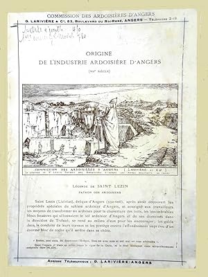 Catalogue de la Commission des Ardoisières d'Angers, Maison Larivière & cie, datant du début du X...