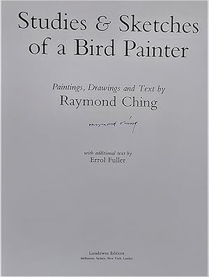 Studies & Sketches of a Bird Painter *** SIGNED 1st *** in Slipcase.