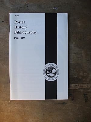 Philatelic Literature Review: Second Series, Vol. 42, No. 4; Whole No. 161, 4th Quarter, 1993: (4...