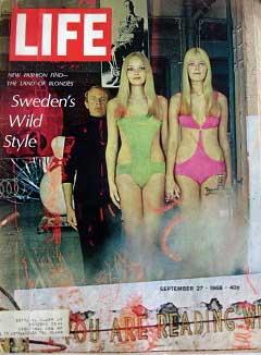 Life Magazine September 27, 1968 -- Cover: Sweden's Wild Style