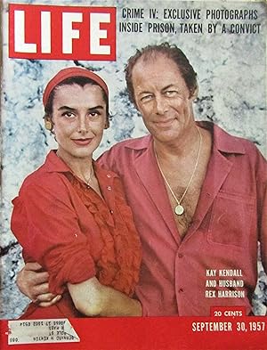 Life Magazine September 30, 1957 -- Cover: Rex Harrison and Kay Kendall