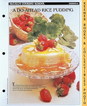 McCall's Cooking School Recipe Card: Desserts 41 - Molded Rice Cream : Replacement McCall's Recip...
