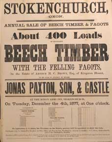 About 400 Loads of Excellent Beech Timber with the Felling Fagots. Stokenchurch, Oxen [original a...