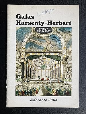 ADORABLE JULIA-PROGRAMME GALAS KARSENTY-HERBERT SAISON 1986-1987