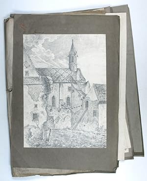 Collection of 25 drawings of Lower Austrian castles and mediaeval churches.