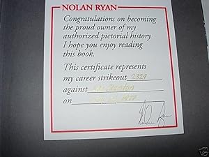 NOLAN RYAN. THE AUTHORIZED PICTORIAL HISTORY