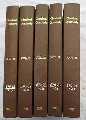 The Classical Quarterly, volume 15