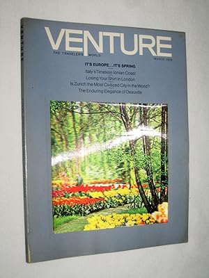 Venture, The Traveler's World, March 1970, ( Italy Ionian Coast, Zurich, Deauville.)