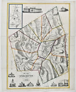 A Map of Worcester Shire Town of the County of Worcester