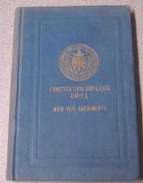 Constitution And Laws Of The Antient Fraternity Of Free And Accepted Masons Under The Grand Lodge...