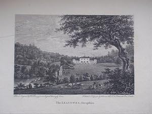 Original Antique Engraving Illustrating The Leasowes in Shropshire.