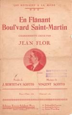 Partition de "En flânant boul'vard Saint-Martin", chansonnette créée par Jean Flor