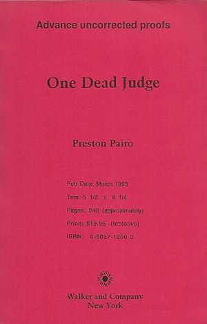 ONE DEAD JUDGE
