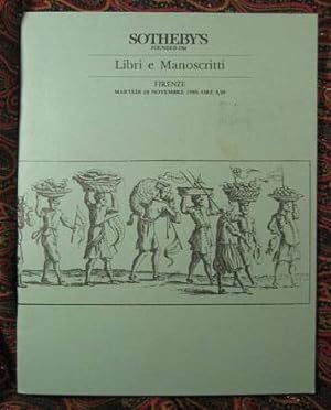 Libri e Manoscritti; Firenze; 23 Novembre 1989