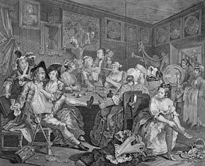 A Rake's Progress, eight plates from The Works of William Hogarth from the Original Plates restor...