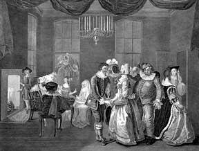 Royal Masquerade, Somerset House, a plate from The Works of William Hogarth from the Original Pla...