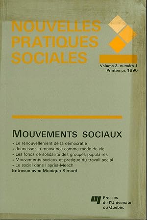 Nouvelles pratiques sociales volume 3, numéro 1 Printemps 1990 - Mouvements sociaux