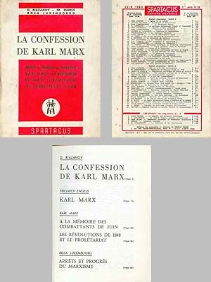 LA CONFESSION DE KARL MARX - Juin 1969 - 1ere Série - Numéro 36