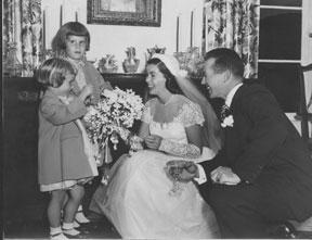 Bride and Groom with Children.