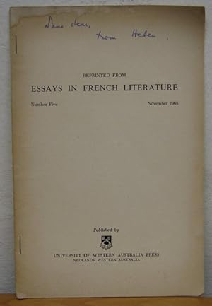 "Arden of Feversham and the Theatre of Cruelty" reprinted from Essays in French Literature. No. 5...