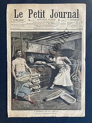 LE PETIT JOURNAL-N°858-DIMANCHE 28 AVRIL 1907-OUVRIERS BOULANGERS AU TRAVAIL-COMMENT ON TAILLE LE...