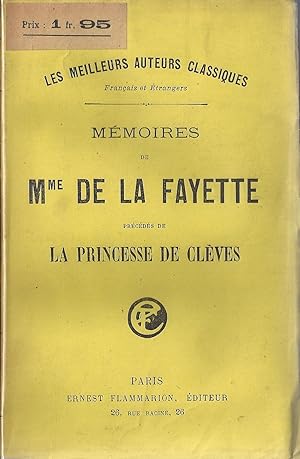 Mémoires de Mme De La Fayette prédédés de La Princesse De Clèves
