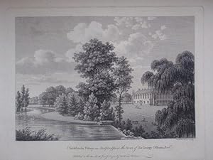 Original Antique Engraving Illustrating Chicksands Priory in Bedfordshire, The Seat of Sir George...
