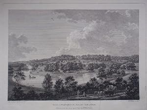 Original Antique Engraving Illustrating Luton Hoo in Bedfordshire, The Seat of the Earl of Bute. ...