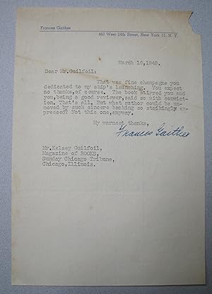 Letter Signed by Frances Gaither