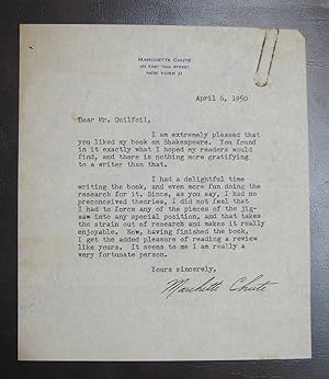 Letter Signed by Marchette Chute