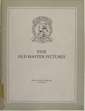 Fine Old Master Pictures. Friday 30th October 1981
