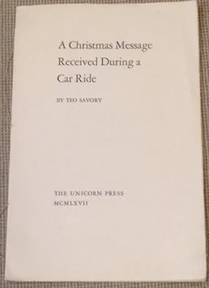A Christmas Message Received During a Car Ride