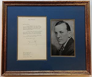 Framed Typed Letter Signed on personal stationery